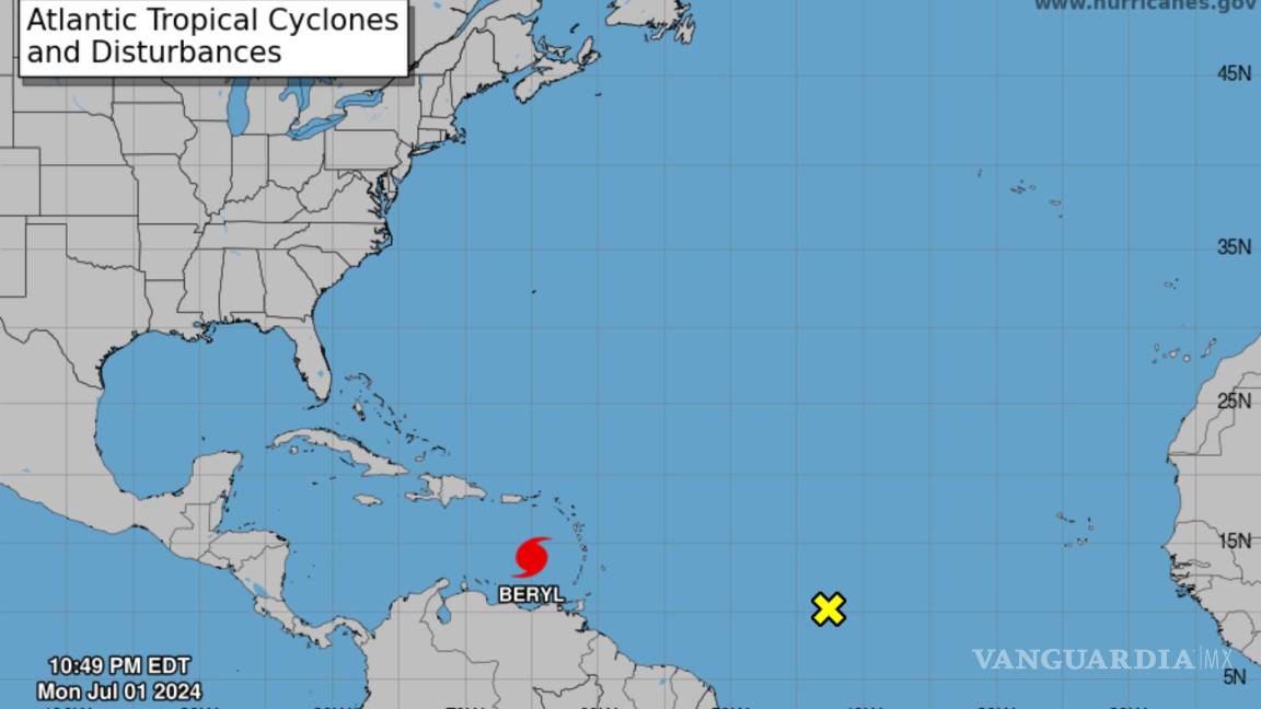 ‘Potencialmente catastrófico’: Beryl escala a huracán de categoría 5
