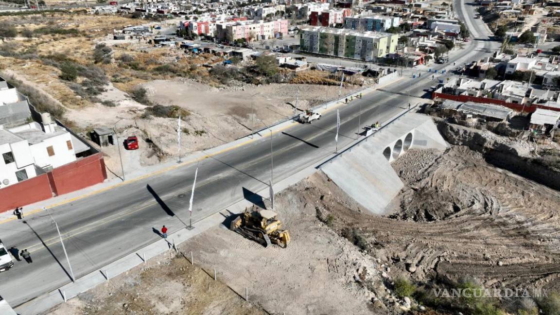 Listo el paso vehicular en Lomas del Refugio al sur de Saltillo