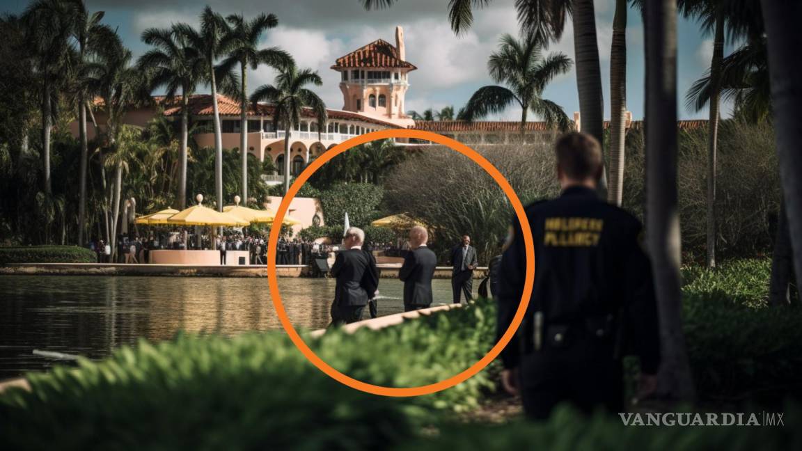 $!Para que no le cuenten, fotos de la detención de Donald Trump son fake