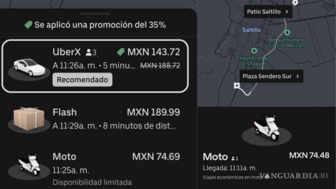 Uber Moto en Saltillo: ¿Conviene pagar menos por el riesgo?