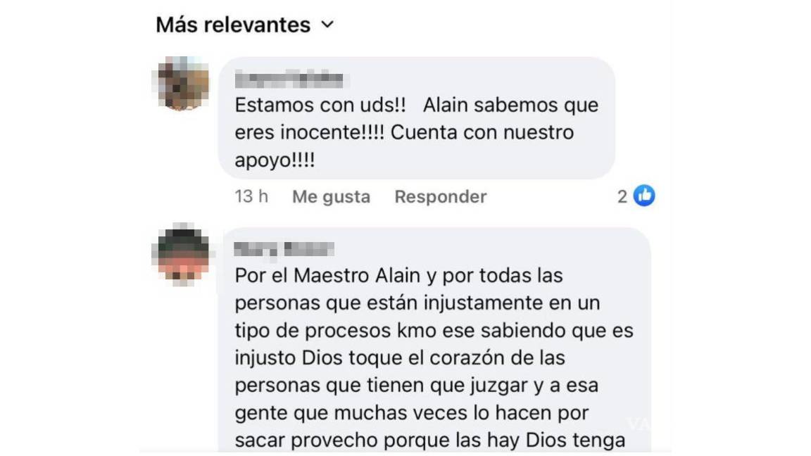 $!Mensajes de apoyo en una publicación de Facebook.
