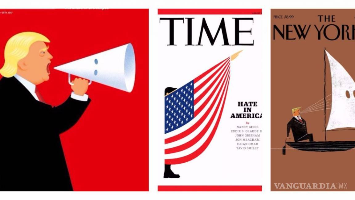 Trump, el KKK y los nazis en portadas internacionales