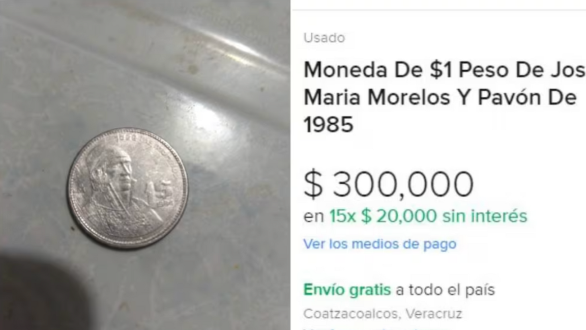 Esta moneda mexicana de 1 peso tiene un valor altísimo en el mercado; conoce sus características