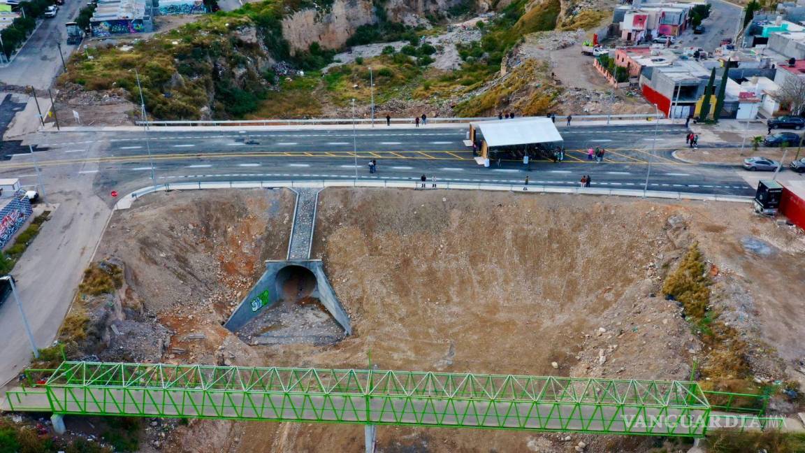 Concluyen puente vehicular que une a las colonias Mirasierra y Nuevo Mirasierra, en Saltillo