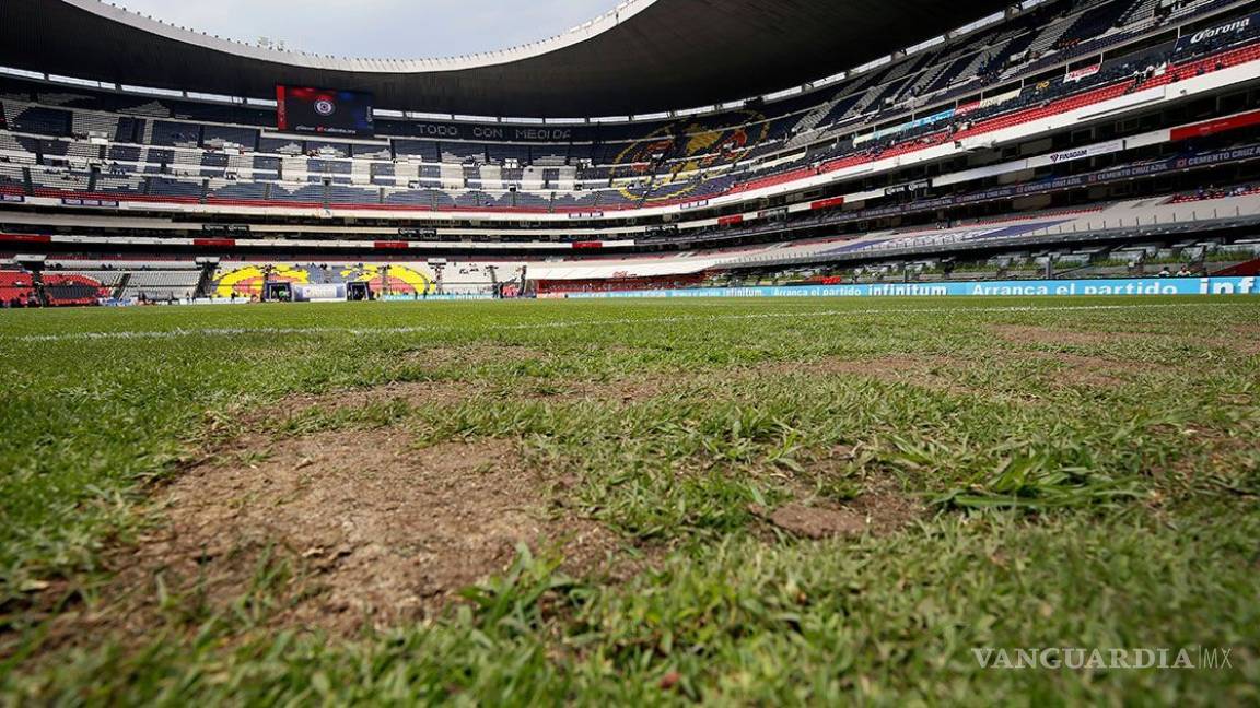 Así tienen la cancha del Estadio Azteca a pocos días de que termine el Apertura 2018