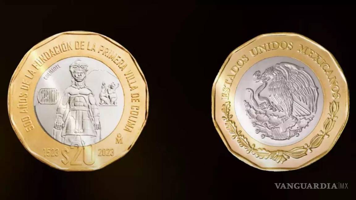 Lanza Banxico una nueva moneda de 20 pesos, con la cual homenajea a Colima