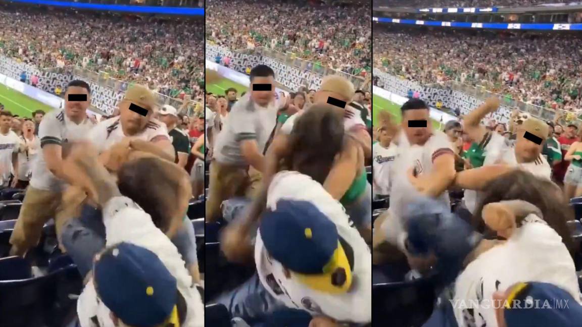 En México vs Honduras, aficionado mexicano golpea a mujer que defendía a su novio (Video)