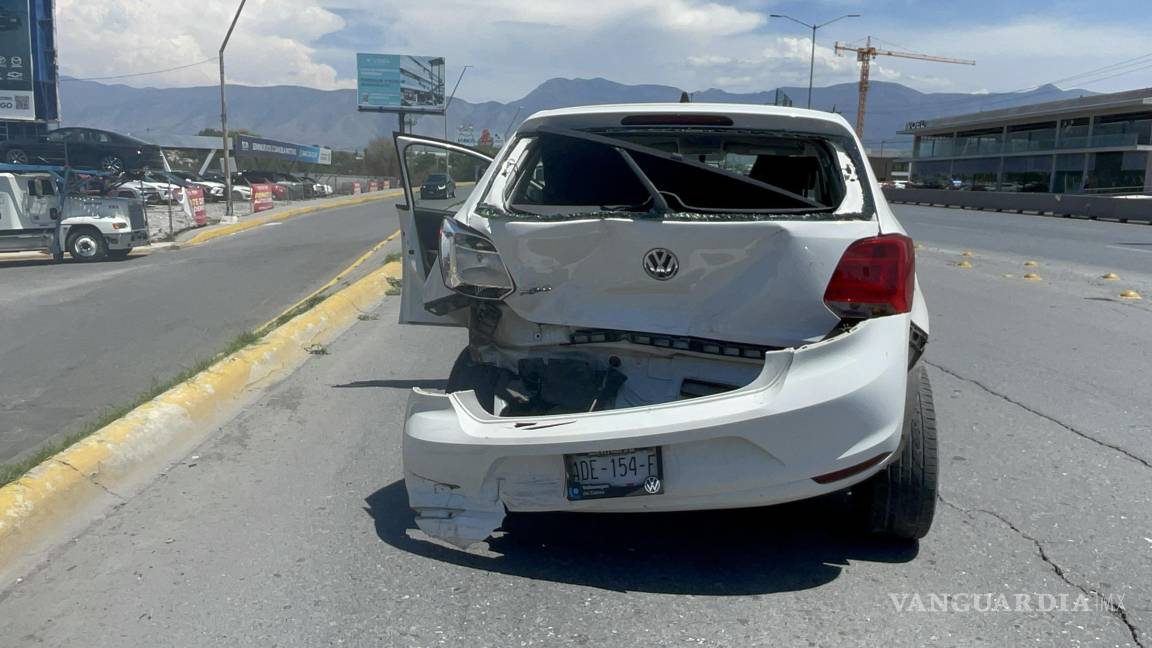 Saltillo: automovilista provoca choque por alcance en Nazario Ortíz