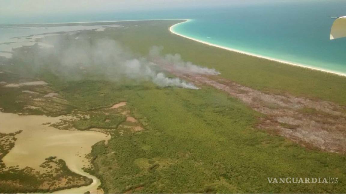 Al menos 35 hectáreas afectadas por incendio en Holbox