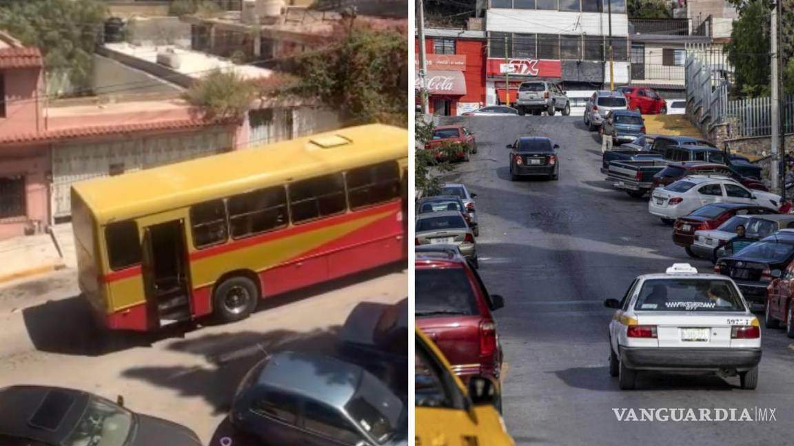 $!La unidad de transporte público habría intentado subir la pendiente en dos ocasiones.