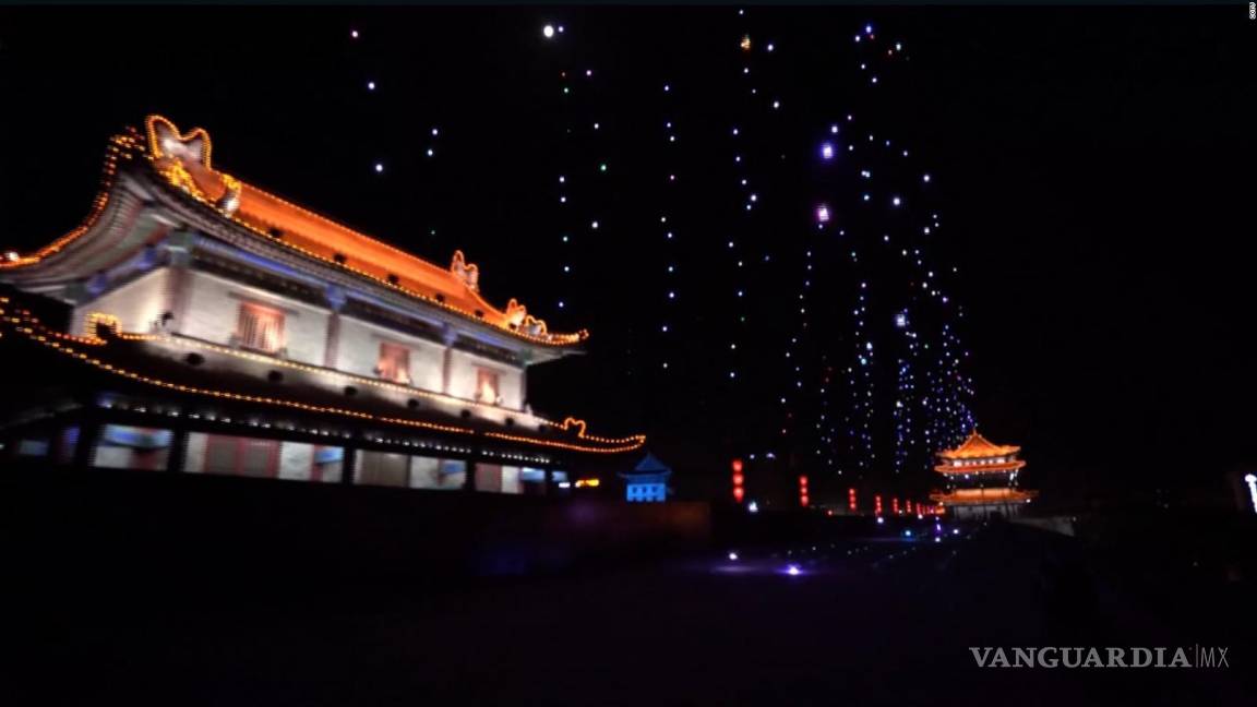 Un baile de drones en el cielo de China