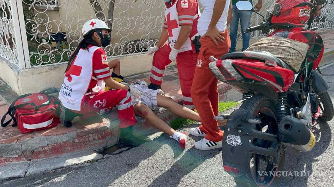 $!Adán Delgado tras sufrir un accidente en motocicleta.