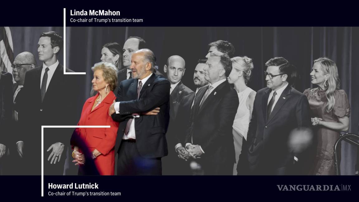 $!Linda McMahon y Howard Lutnick, copresidentes del equipo de transición de Donald Trump.