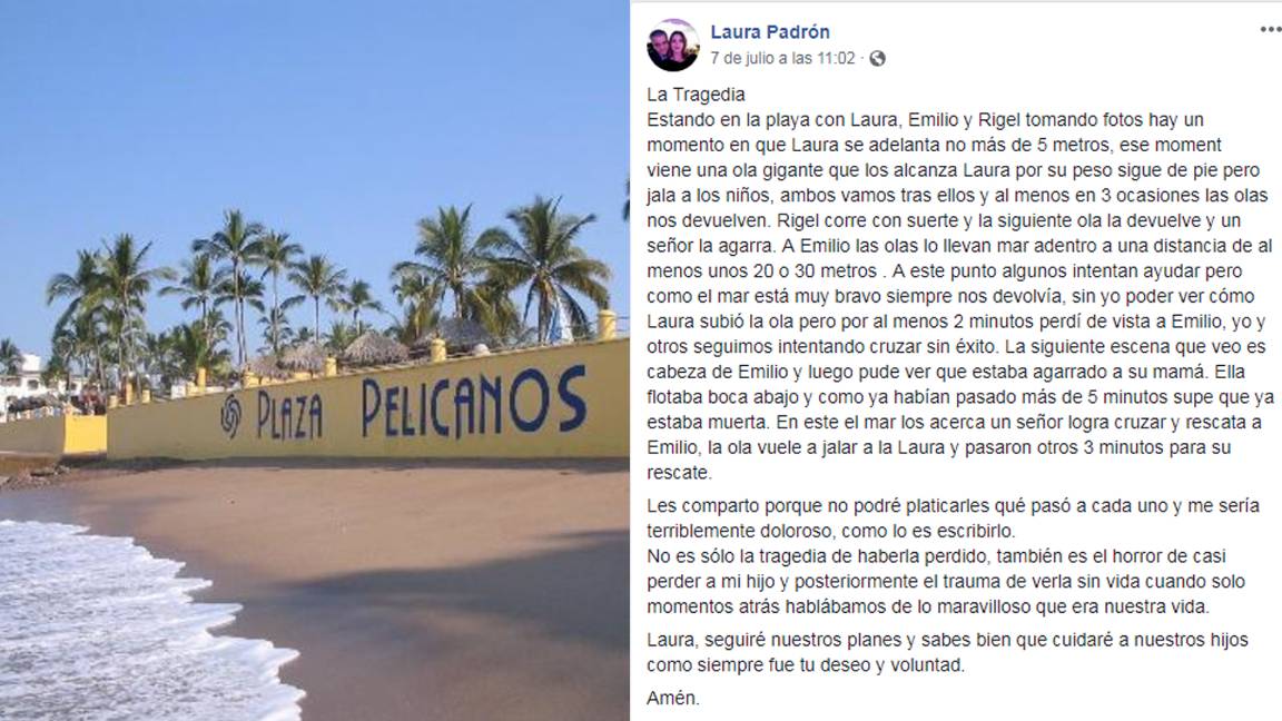 $!Muere ahogada Laura Padrón mientras vacacionaba en familia en Puerto Vallarta; vivía en Ramos Arizpe