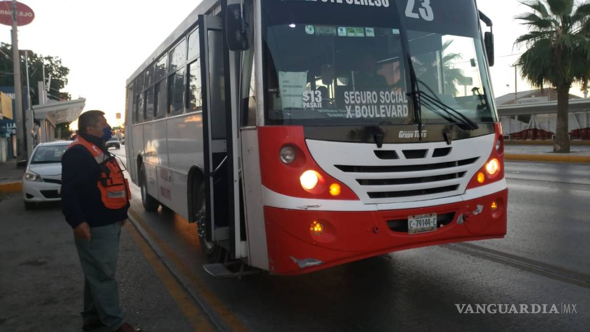 $!Autotransporte redobla inspecciones sanitarias en autobús y taxis urbanos en Torreón