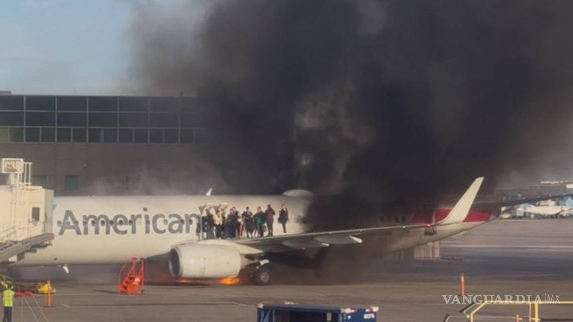 Avión de American Airlines se incendia en el aeropuerto de Denver; pasajeros son desalojados