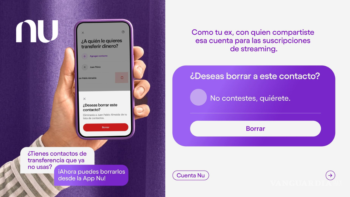 Nu: ¿Cómo borrar las cuentas guardadas para transferir?