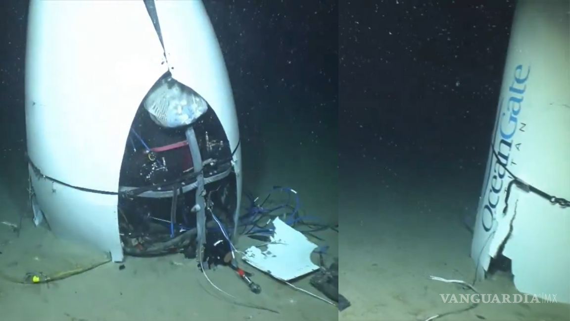 A más de un año de la tragedia del submarino Titán de OceanGate, revelan VIDEO de restos en el fondo del mar