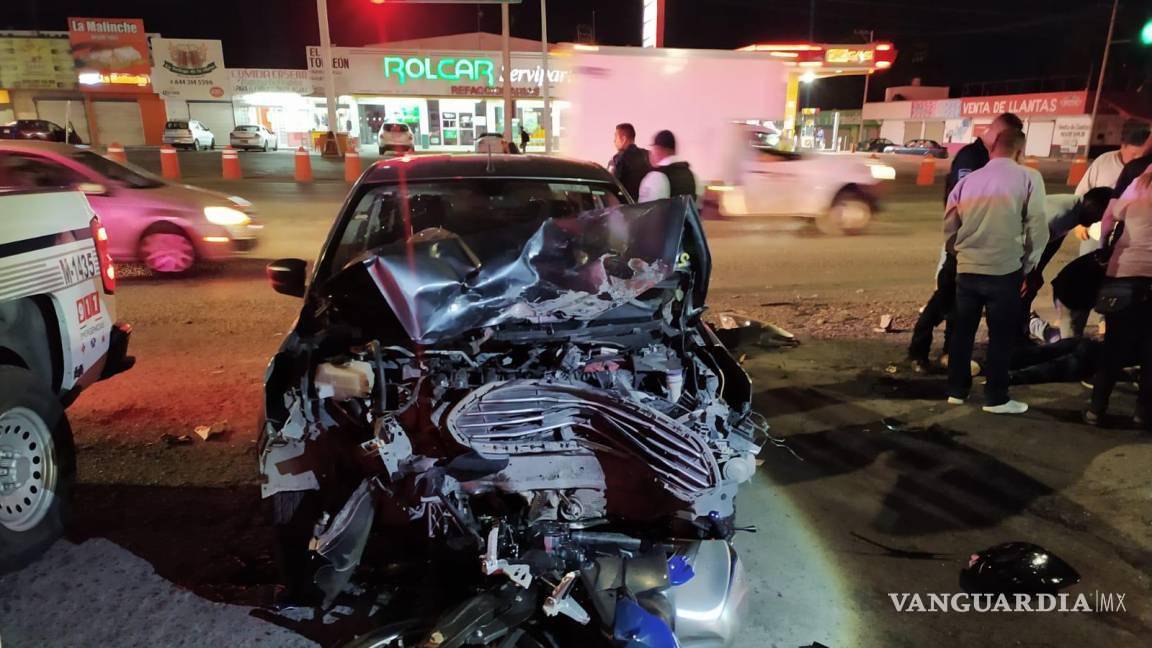 $!Testigos dijeron que el motociclista no respetó un semáforo en rojo.