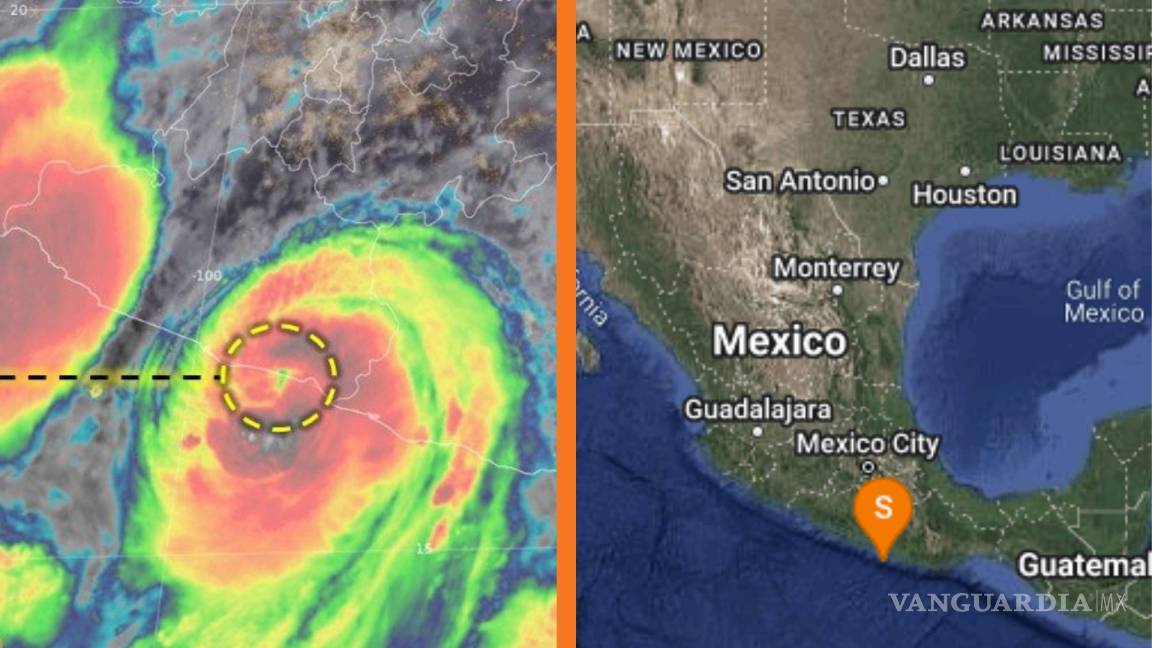 Huracán ‘John’ toca tierra como categoría 3 en Marquelia, Guerrero; al mismo tiempo registran sismo 4.3 en Oaxaca