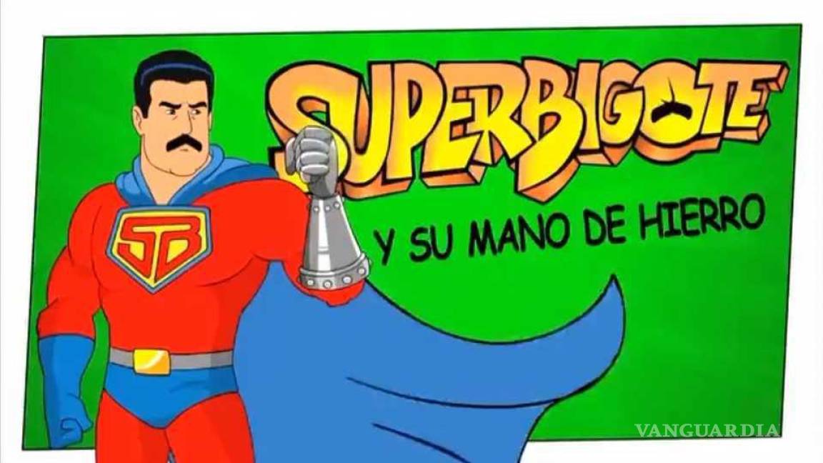 ‘Súper Bigote’... Nicolás Maduro es un superhéroe en caricatura; combate al ‘imperialismo norteamericano’ (Video)