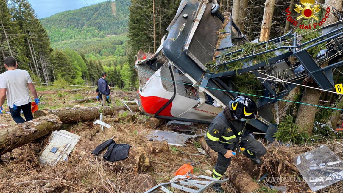 Revelan videos de la caída de teleférico en Italia que dejó 14 muertos