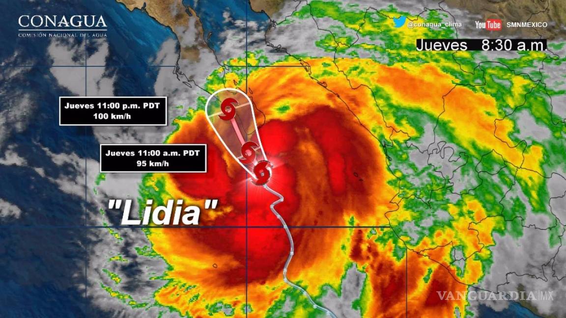 México emite alerta roja por tormenta tropical Lidia ante las fuertes lluvias