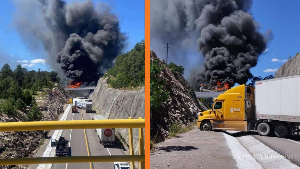 Cierran carretera Durango-Mazatlán nuevamente por violencia; usuarios de redes quedan atrapados