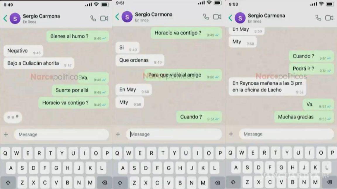 $!Revelan presuntos mensajes de Sergio Carmona con senador de Morena José Ramón Gómez Leal