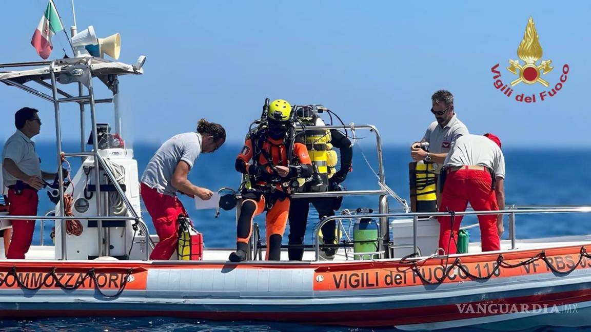 $!Personal de rescate de la unidad especial de buzos del Cuerpo Nacional de Bomberos y a los buzos del cuerpo de bomberos italiano.