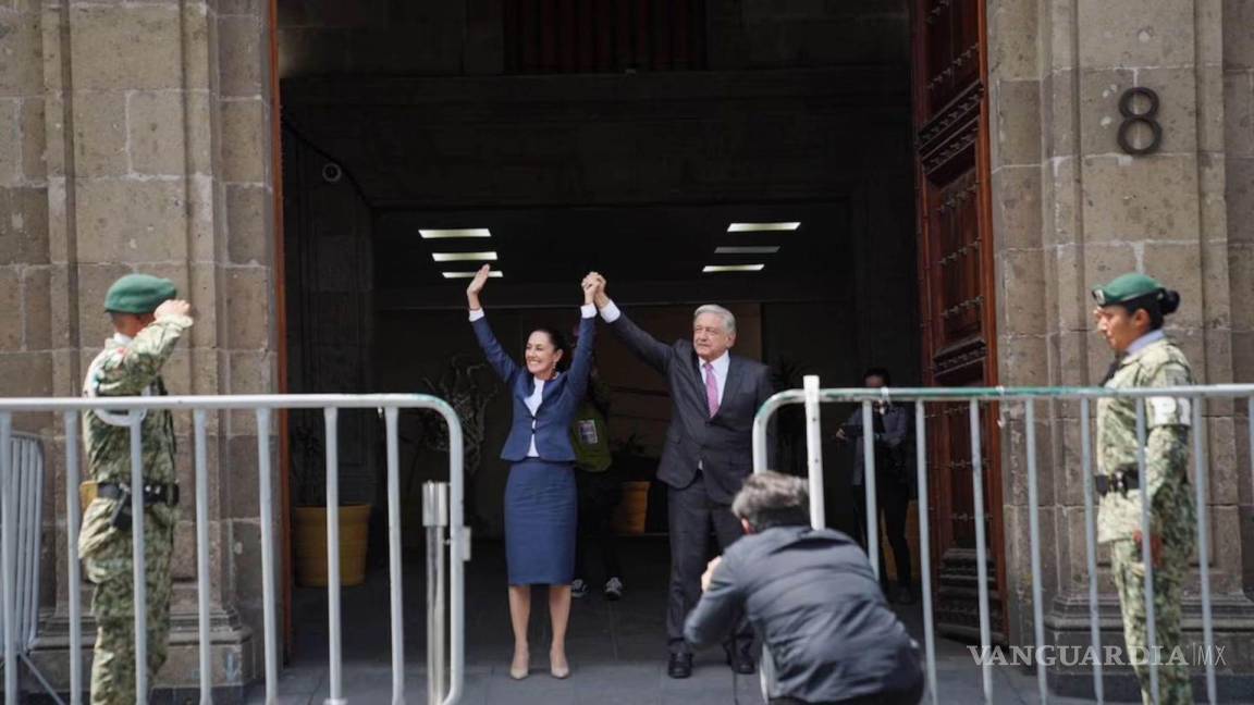 $!Claudia Sheinbaum, Presidente Electa, fue recibida por Andrés Manuel López Obrador, Presidente de México, en Palacio Nacional, entre los temas que tocarán son la transición de gobierno.