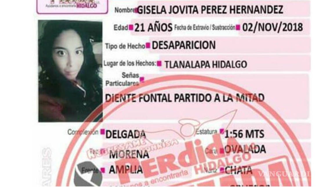 Hallan sin vida a joven desaparecida en Tlanalapa, Hidalgo