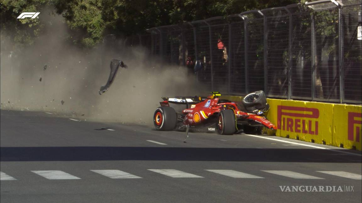 Final trágico para Checo en el GP de Azerbaiyán: Sergio Pérez choca con Carlos Sainz Jr. y le dice adiós al podio en Baku