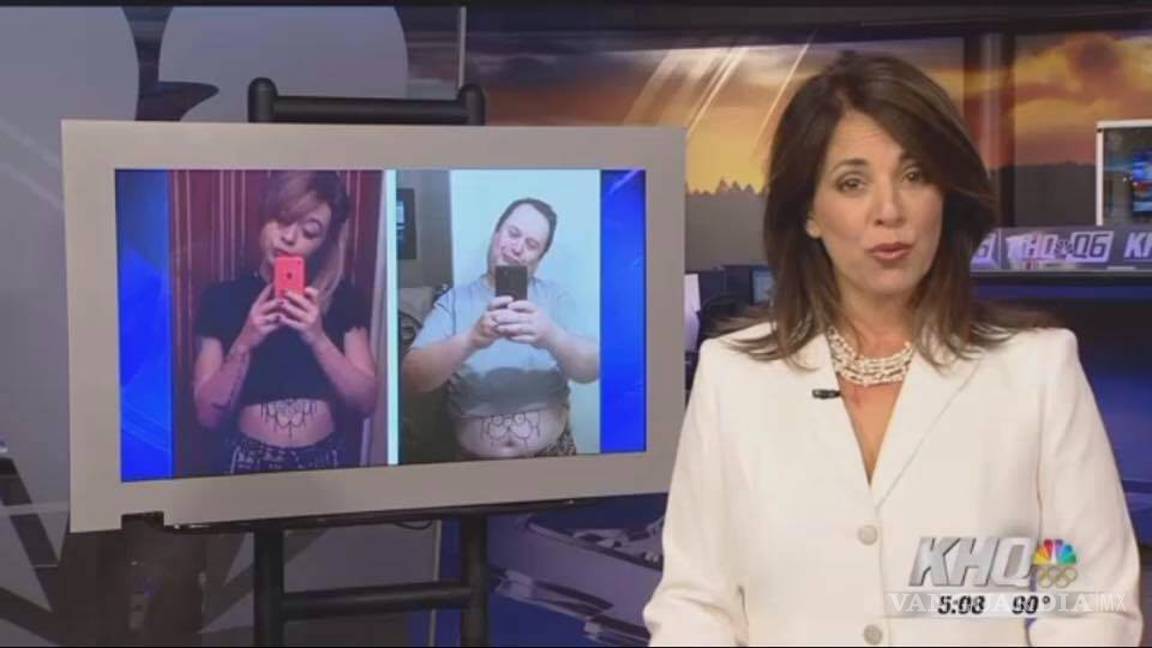 $!Papá imita las selfies de su hija