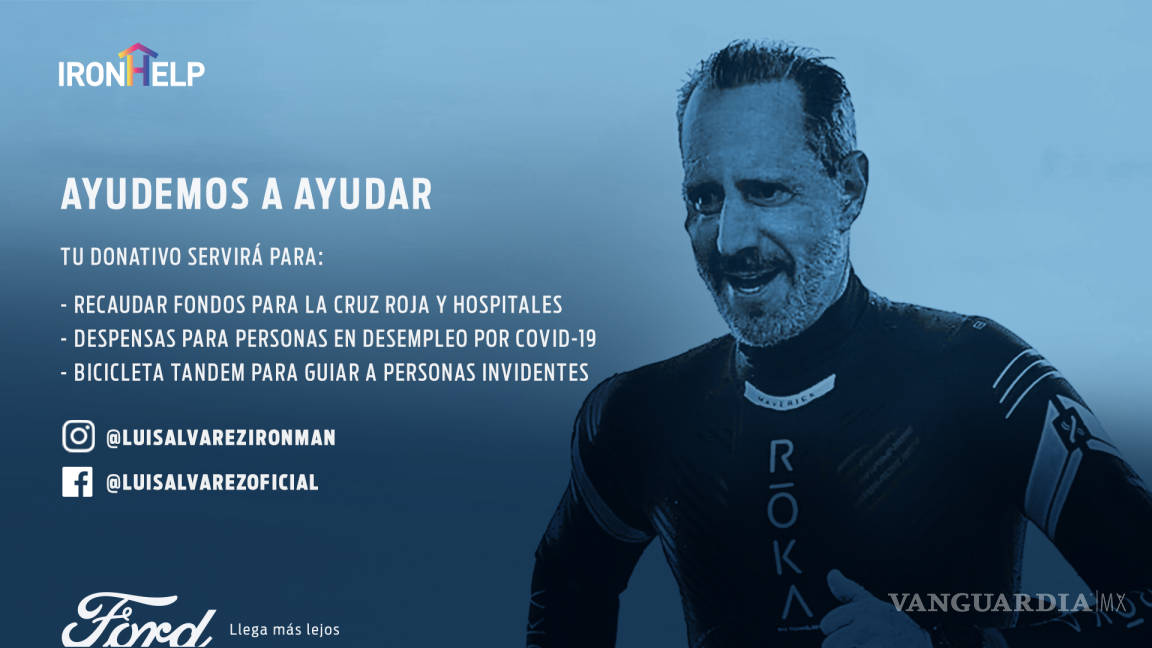 $!'Un mexicano chin...', Luis Álvarez hará un Ironman en casa y buscará un millón de pesos para donar