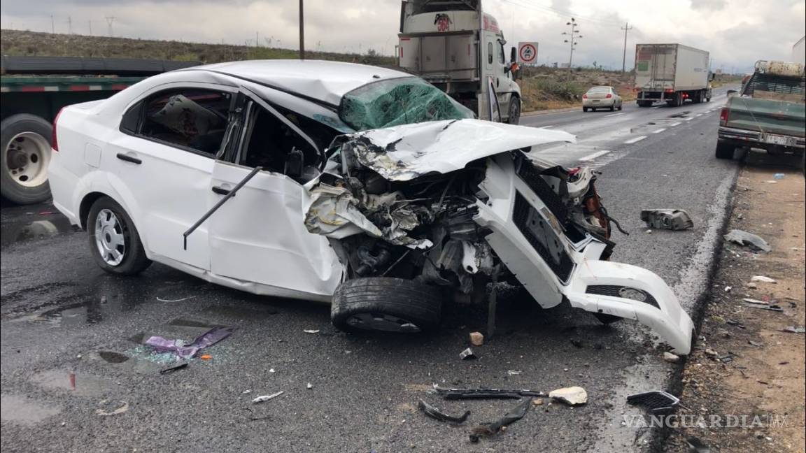 Accidente vial en la carretera Monterrey-Saltillo deja una persona herida
