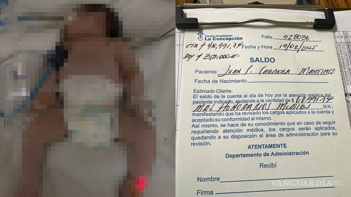 Familia busca apoyo a través de redes sociales para cubrir gastos médicos de bebé en Saltillo