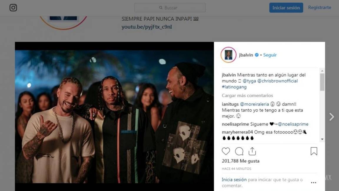 Critican a J Balvin por foto con Chris Brown
