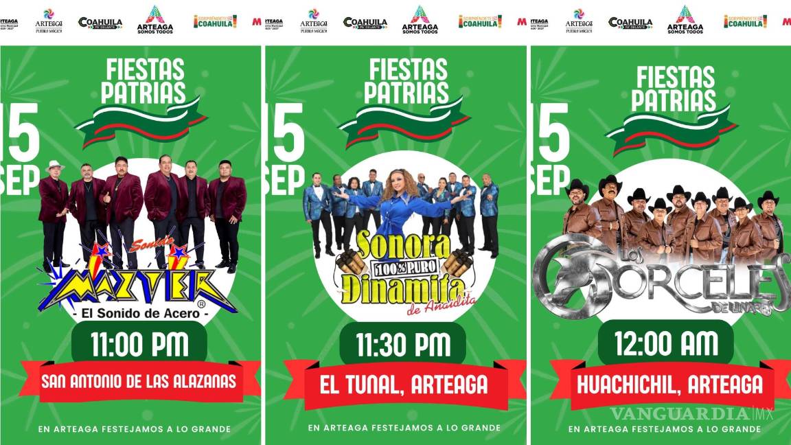 $!Residentes de El Tunal, Huachichil y San Antonio de las Alazanas participan en las ceremonias y espectáculos musicales programados por las Fiestas Patrias 2025.