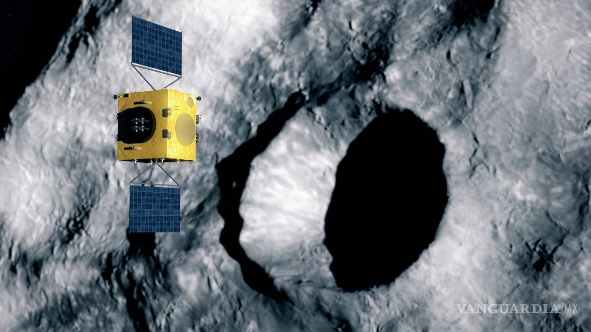 $!Hera escanea el cráter de impacto de DART (Recreación informática ESA). EFE/ESA