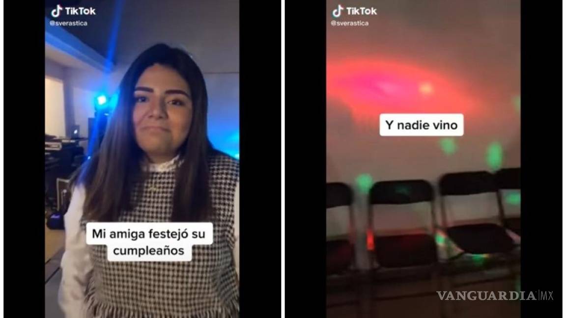 Joven hace 'mega fiesta' y solo van 3 personas; se hace viral en TikTok (video)