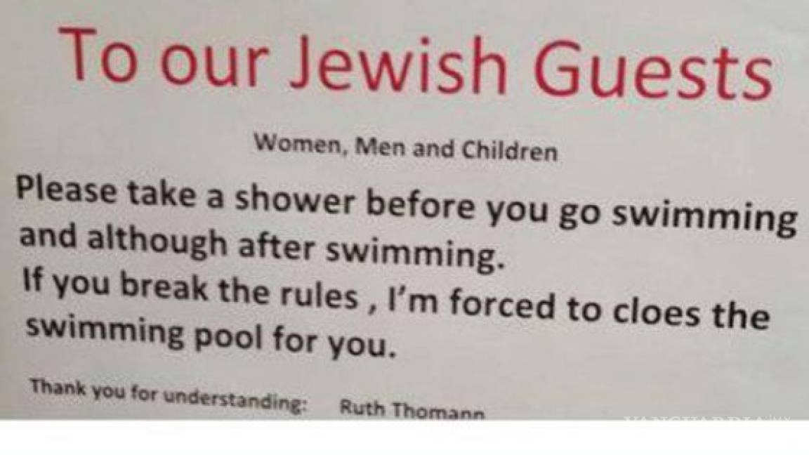 Israel pide que se disculpe un hotel suizo, por carteles antisemitas