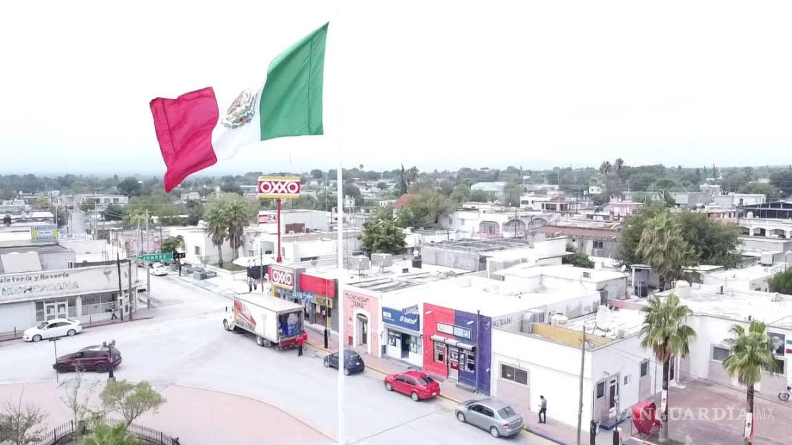 Guardia Nacional rinde honores al lábaro patrio en Castaños, Coahuila