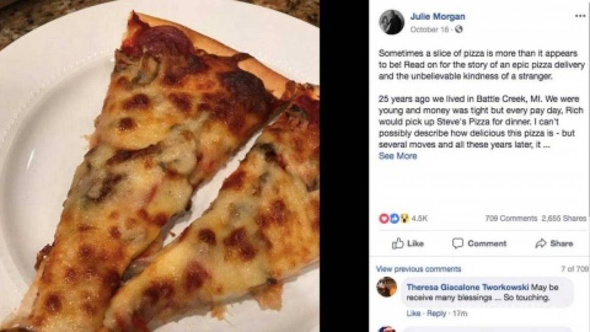 $!Viaja casi 400 km para entregar pizza a enfermo de cáncer