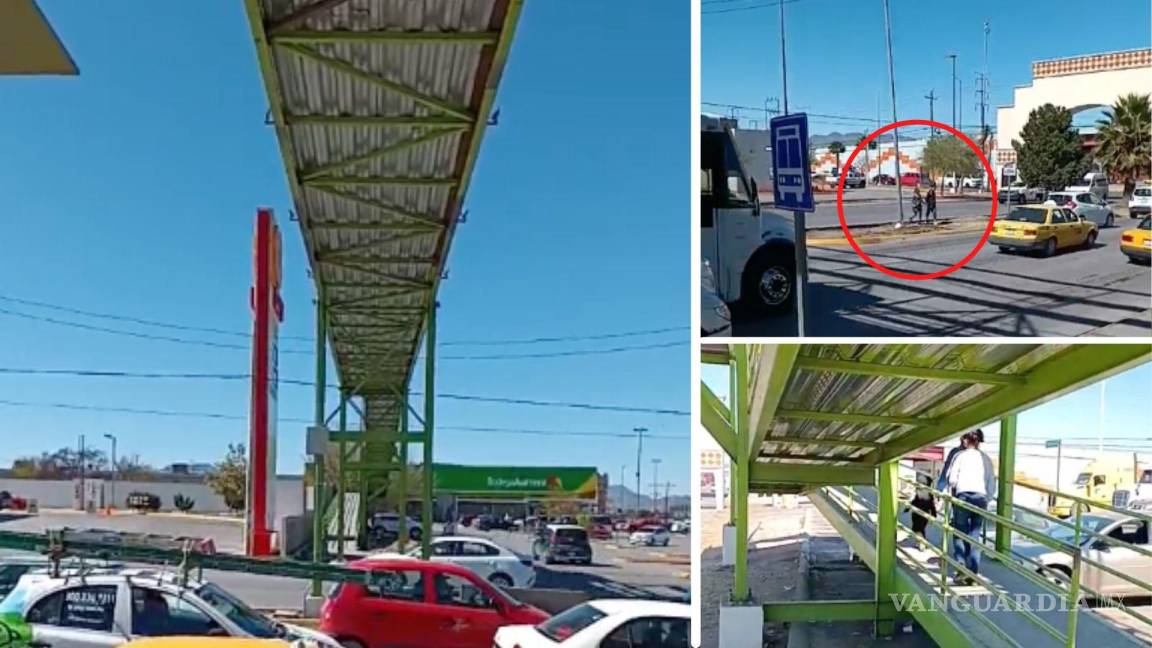 ¿Justiciero social? Usuario ‘quema’ a transeúntes por no usar puente peatonal en Saltillo