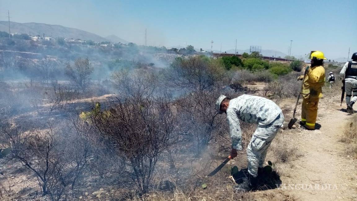 Sofocan incendio en Lomas de Lourdes