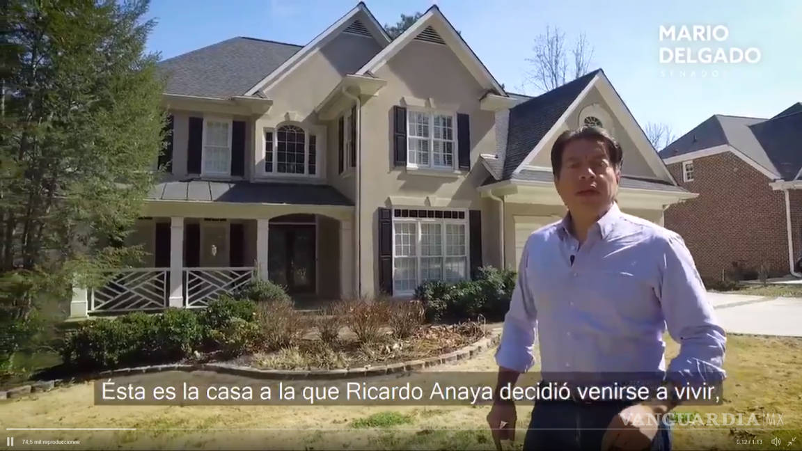 Mario Delgado exhibe supuesta casa de Anaya en Atlanta