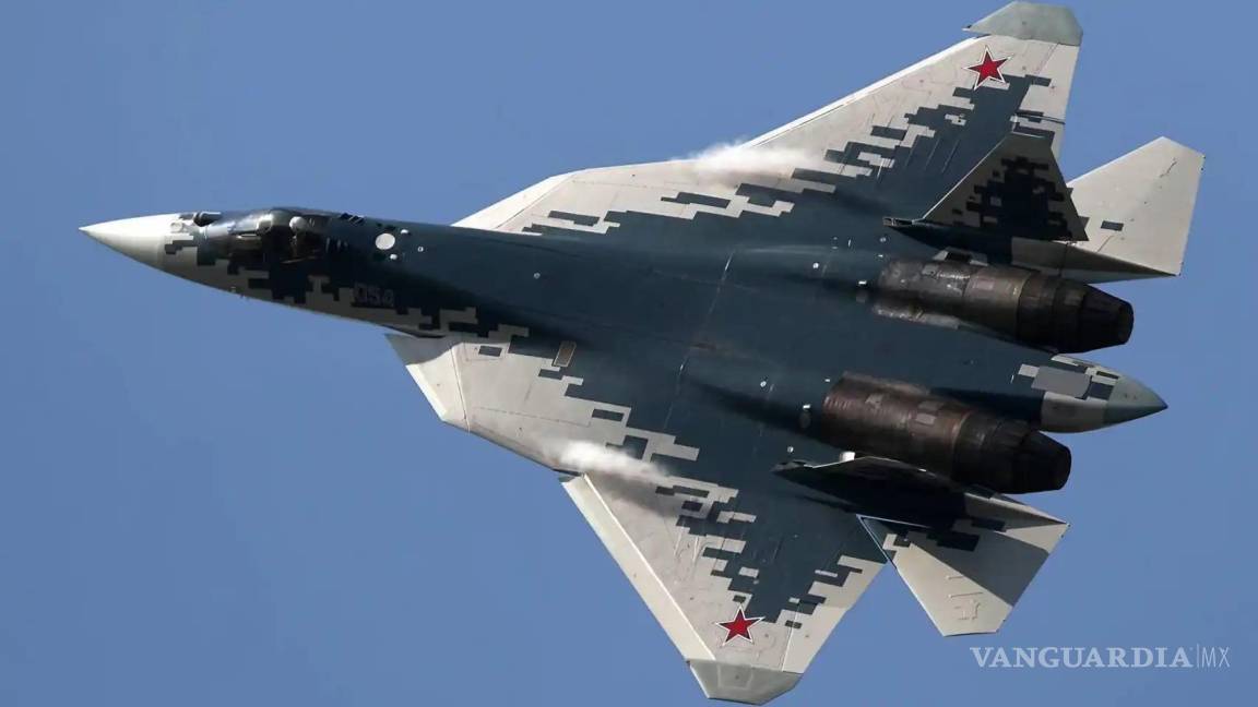$!Se estima que Rusia tiene solo unos 14 Su-57 en activo, más un pedido de 62 unidades.