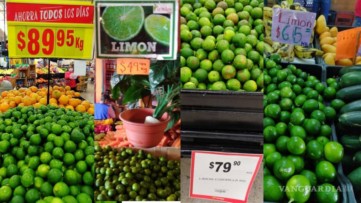 $!Distintos precios del limón en distintas tiendas y fruterías en Saltillo.