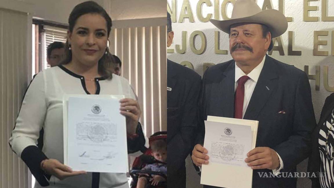 Armando Guadiana y Verónica Martínez reciben constancia del INE para ser senadores